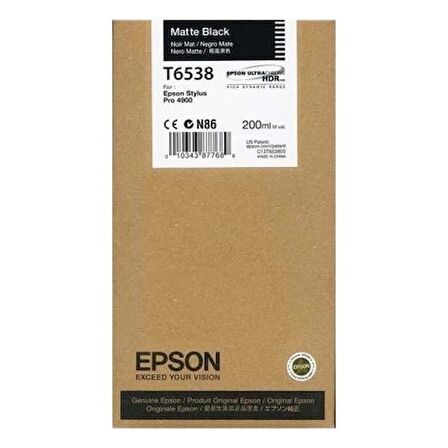 Epson T6538 C13T653800 Mat Siyah Kartuş