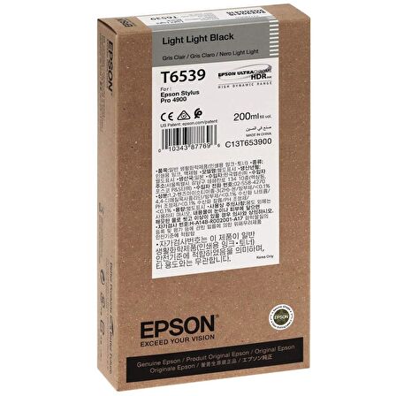 Epson T6539 C13T653900 Duble Açık Siyah Light Light Black Orj