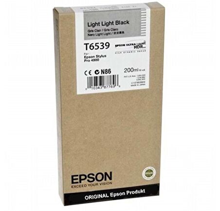 Epson T6539 C13T653900 Açık Siyah Kartuş