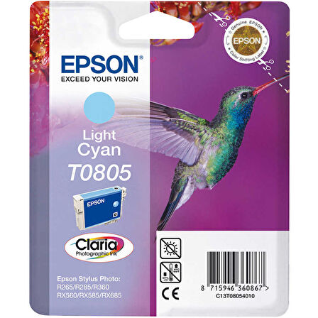 Epson T0805-C13T08054020 Açık Mavi Orijinal Kartuş