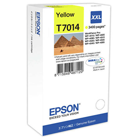 Epson T7014XXL-C13T70144010 Sarı Orijinal Kartuş
