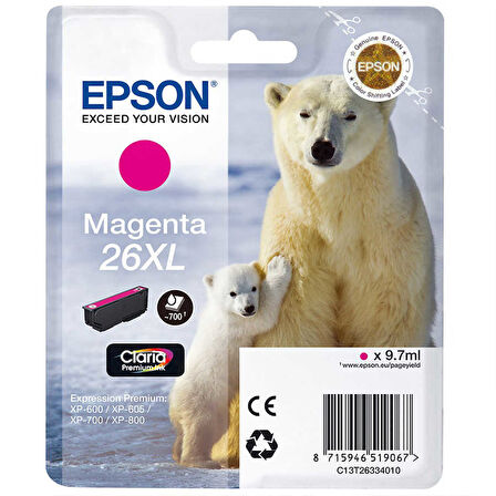 Epson 26XL-T2633-C13T26334020 Kırmızı Orijinal Kartuş