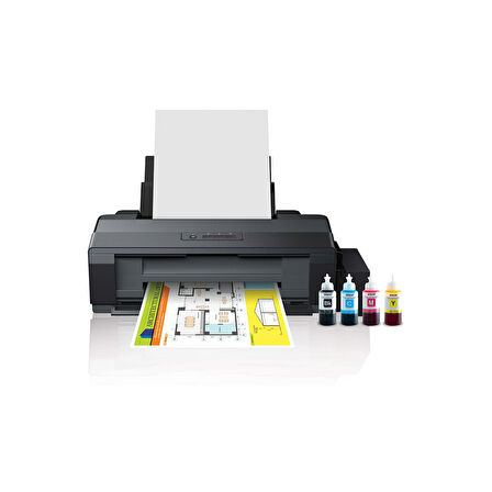 Epson L1300 ITS Renkli A3+ Mürekkep Tanklı Yazıcı Orijinal Epson Mürekkep 4 x 70 ml + 1 Ekstra Siyah Mürekkep C11CD81403