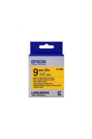 Epson LK-3YBW Strong Siyah Üzeri Sarı 9MM 9Metre Etiket