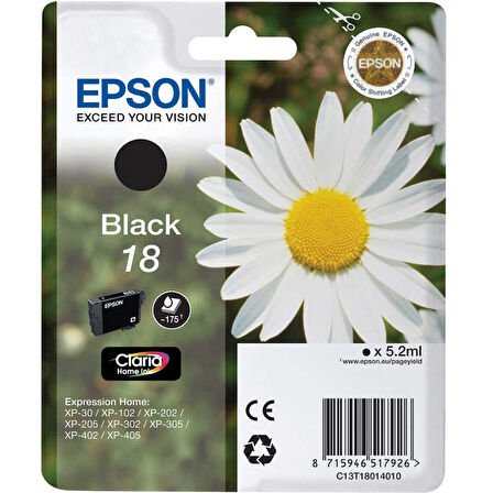 Epson 18-T1801-C13T18014020 Siyah Orijinal Kartuş