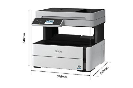 Epson EcoTank M3170 Wi-Fi+Tarayıcı+Fotokopi+Faks Mono Çok Fonksiyonlu Tanklı Yazıcı C11CG92404