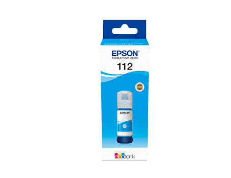 Epson 112 EcoTank Mavi Mürekkep Şişesi, 70 ml (C13T06C24A) Cyan