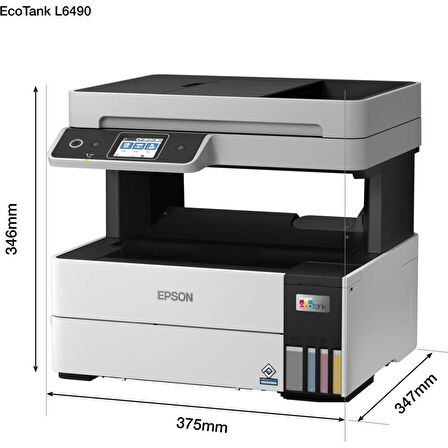 Epson Ecotank L6490 Wifi + Fax + Fotokopi + Tarayıcı Renkli Çok Fonksiyonlu Tanklı Yazıcı