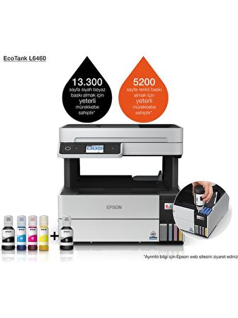 Epson Ecotank L6460 Yazıcı Tarayıcı Fotokopi