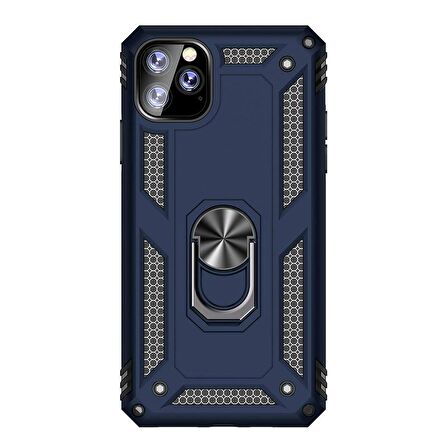 Gpack Apple iPhone 11 Pro Max Kılıf Vega Standlı Yüzüklü Mıknatıslı