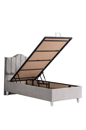 Baza, Trend Tek Kişilik Baza Başlık Letto Yatak Seti - Antrasit