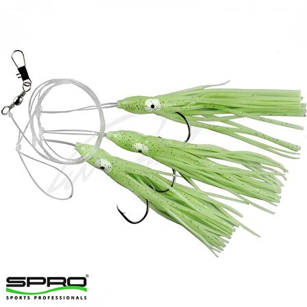 SPRO Octopus Rig Fluo 3 İğneli Ahtapot Köstek No 6/0