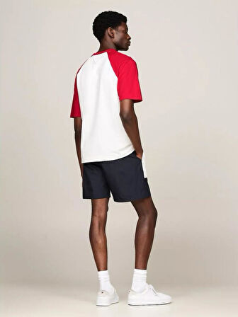 Pamuklu raglan kol relaxed Team Graphic T-Shirt