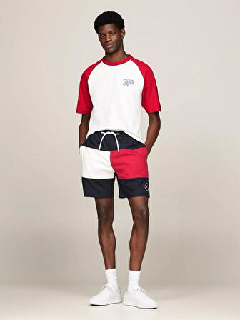 Pamuklu raglan kol relaxed Team Graphic T-Shirt