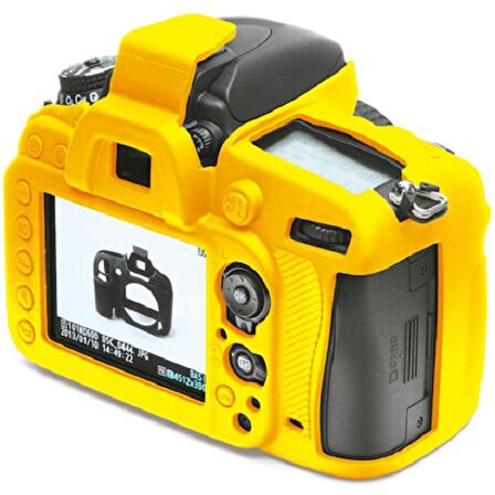 EasyCover Nikon D3200 Silikon Kılıf  ECND3200Y(Sarı)