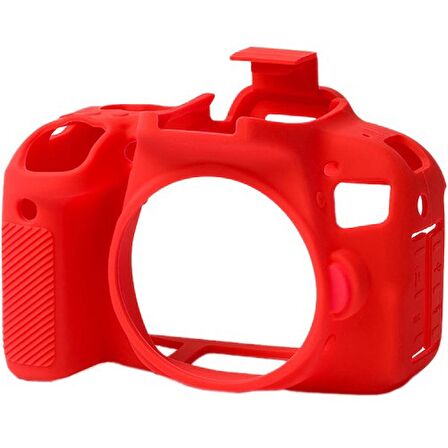 EasyCover Canon 800D Silikon Kılıf ECC800DR (Kırmızı)