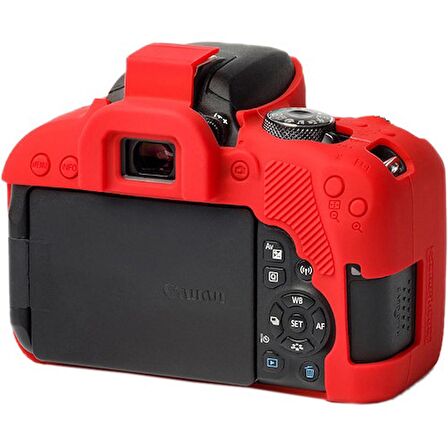 EasyCover Canon 800D Silikon Kılıf ECC800DR (Kırmızı)