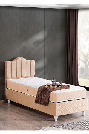 Baza, Trend Tek Kişilik Baza Başlık Letto Yatak Seti - Antrasit