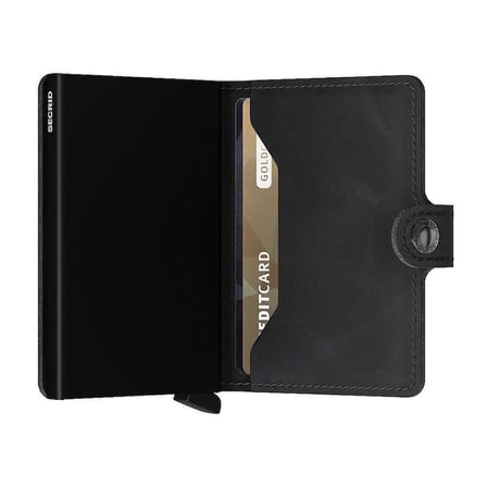 Secrid Miniwallet Vintage Kartlık Cüzdan, Siyah