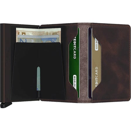 Secrid Slimwallet Vintage Kartlık Cüzdan, Kahve