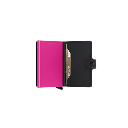 Secrid Miniwallet Matte Cüzdan, Siyah-Fuşya