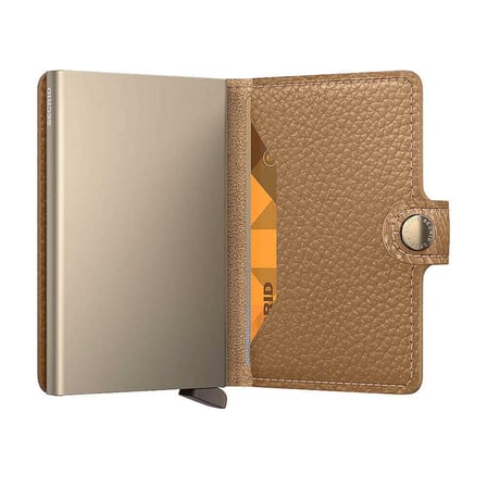 Secrid Miniwallet Pebble Kartlık Cüzdan, Açık Kahve