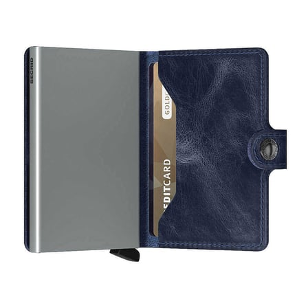 Secrid Miniwallet Vintage Kartlık Cüzdan, Mavi