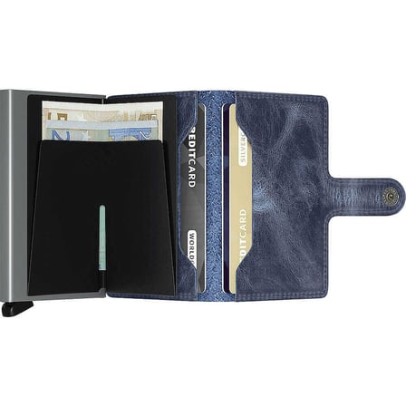 Secrid Miniwallet Vintage Kartlık Cüzdan, Mavi
