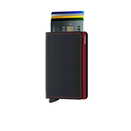 Secrid Slimwallet Matte Black& Red