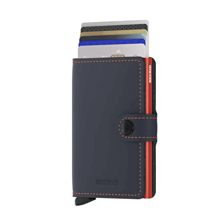 Secrid Miniwallet Matte Night Blue Orange