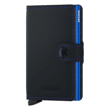 Secrid Miniwallet Matte Kartlık Cüzdan, Siyah-Mavi