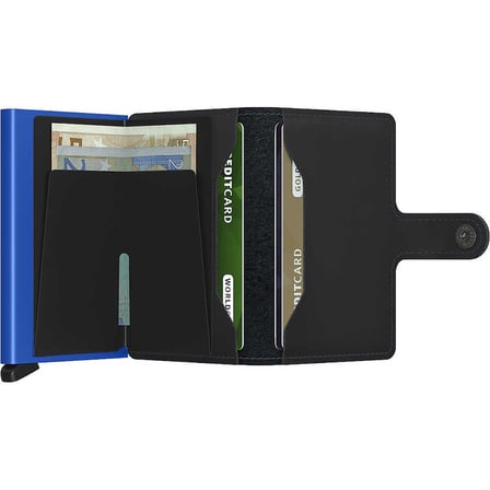 Secrid Miniwallet Matte Kartlık Cüzdan, Siyah-Mavi