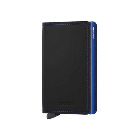 Secrid Slimwallet Matte Kartlık Cüzdan, Siyah-Mavi