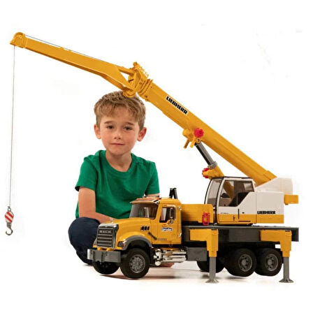 1:16 Model Mack Granite Liebherr Crane Truck Vinçli Kamyon İnşaat Model Aracı