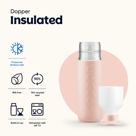Dopper Insulated Yalıtımlı Termos Şişe 350 ml - Şeftali