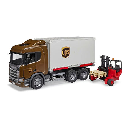 1:16 Super 560R Kontenyır UPS Lojistik ve Forklift Model Araç Seti