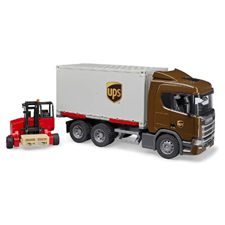 1:16 Super 560R Kontenyır UPS Lojistik ve Forklift Model Araç Seti