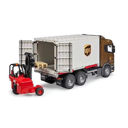 1:16 Super 560R Kontenyır UPS Lojistik ve Forklift Model Araç Seti