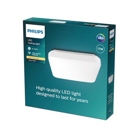 Philips Mauve Kare Tavan Lambası 17W 2700K Sarı Işık