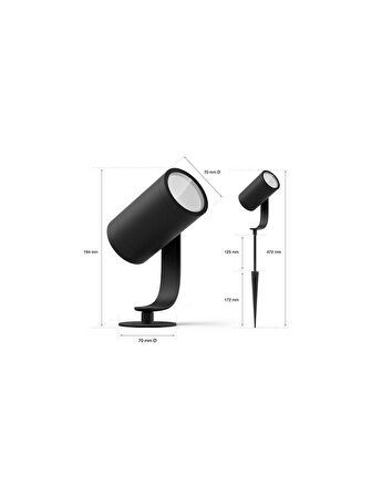 Philips Hue White and Color Ambiance Lily Akıllı Bahçe Aydınlatması Teşhir