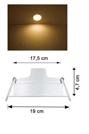 Philips Meson 20W Led Panel 3000K Sarı 17,5 cm Mağaza Spot Armatür