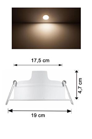 Philips Meson 20W Led Panel 4000K Günışığı 17,5 cm Mağaza Spot Armatür