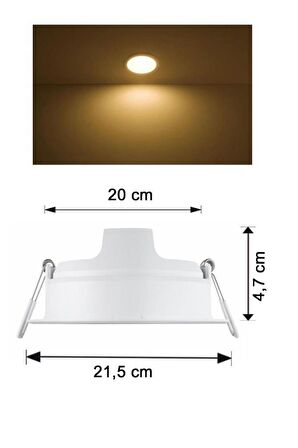 Philips Meson 23,5W Led Panel Sarı 3000K 20 cm Mağaza Spot Armatür