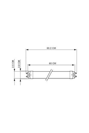 Philips Ledtube 8W T8 Led Floresan Gün Işığı 840 60 Cm