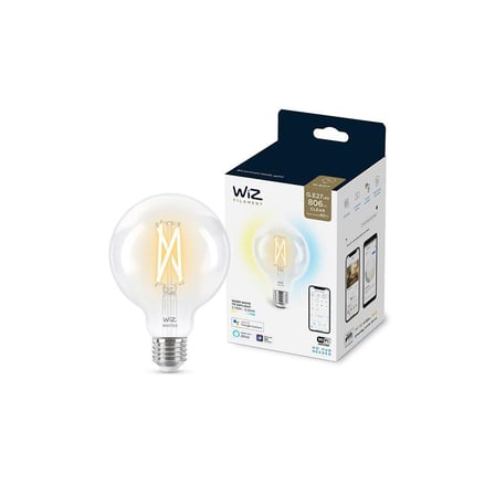 WiZ  Wi-Fi  Beyaz Ambiyans Akıllı Filament Ampul - 60W - G95 - E27 Normal Duy