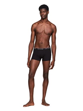 Erkek 3'lü Low Rise Siyah Boxer Trunk