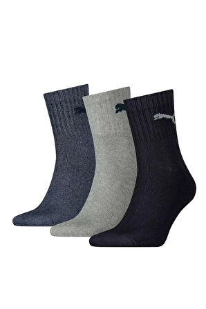 Uniseks Spor Çorap, 3 Çift - Kısa Mürettebat Çorap, Tennissocken, einfarbig