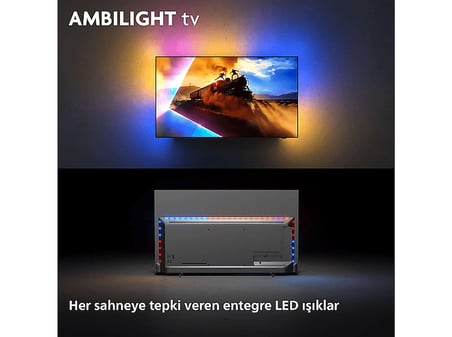 PHILIPS 65OLED760/12 65 inç 164 Ekran Smart 4K UHD Dolby Vision Dolby Atmos Titan OS Ambilight OLED TV