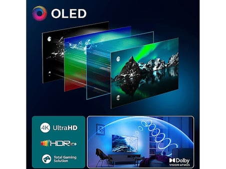 PHILIPS 65OLED760/12 65 inç 164 Ekran Smart 4K UHD Dolby Vision Dolby Atmos Titan OS Ambilight OLED TV
