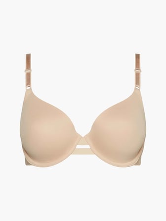 CALVIN KLEIN Kadın Marka Logolu Günlük Kullanıma Uygun Bej Sütyen 000QF1184E 20N